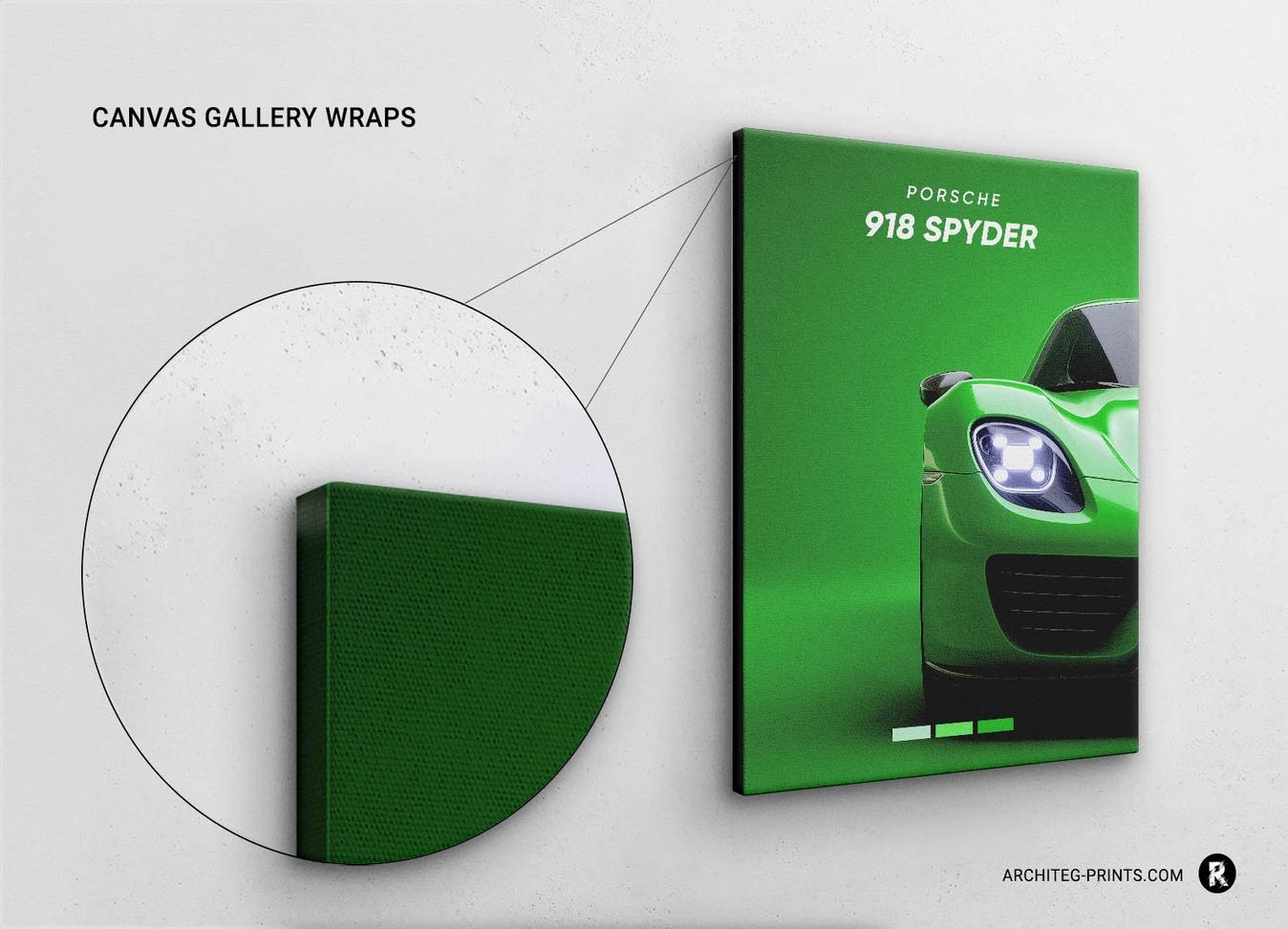 Porsche 918 Spyder Green - Sport Car Poster Print | Architeg